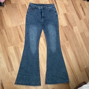 Shein dark wash flare jeans